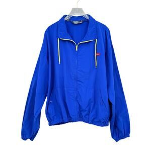 Vintage Polo by Ralph Lauren Sport Royal Blue 90's Windbreaker Zip Up Jacket
